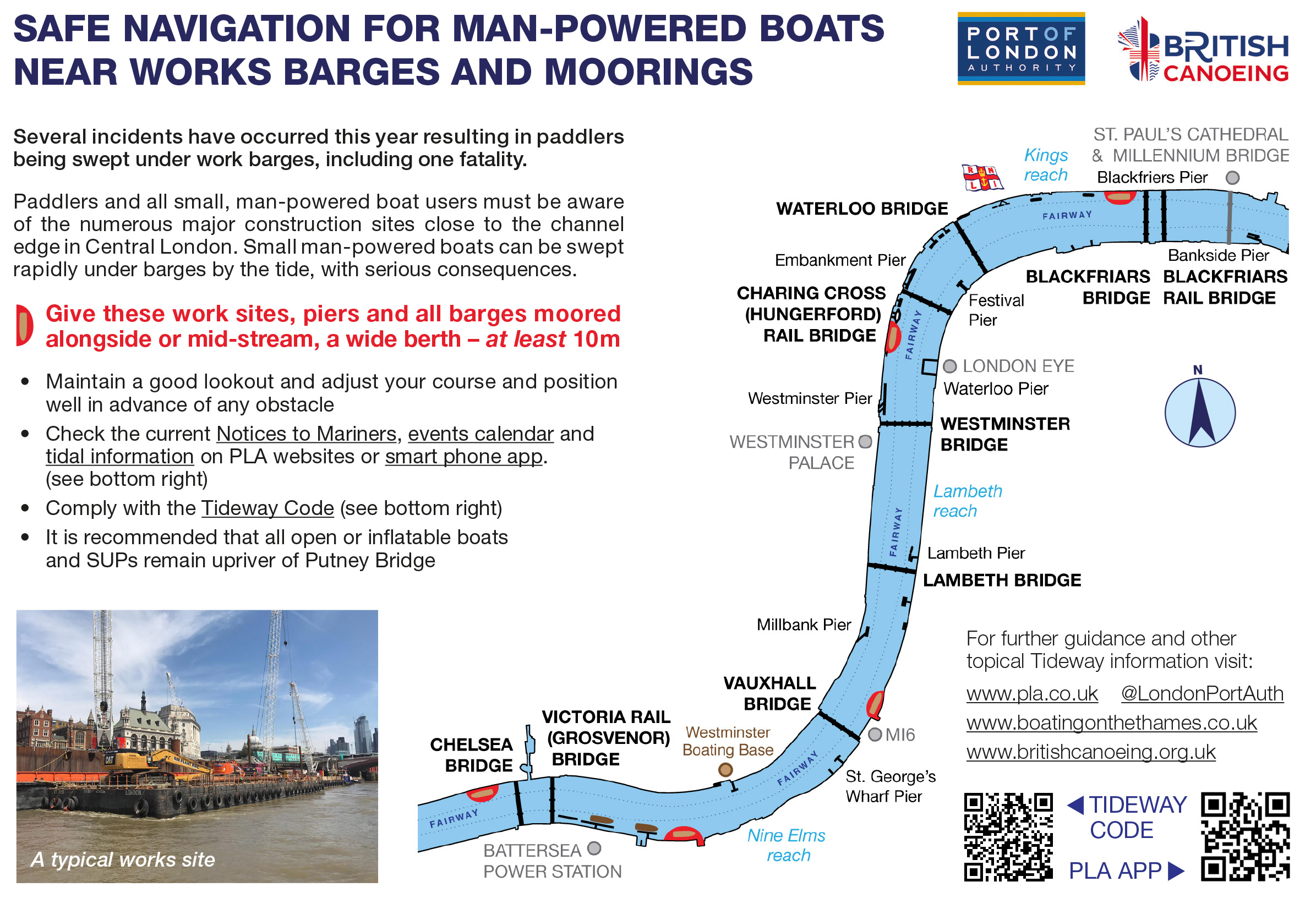 Safe navigation near barges