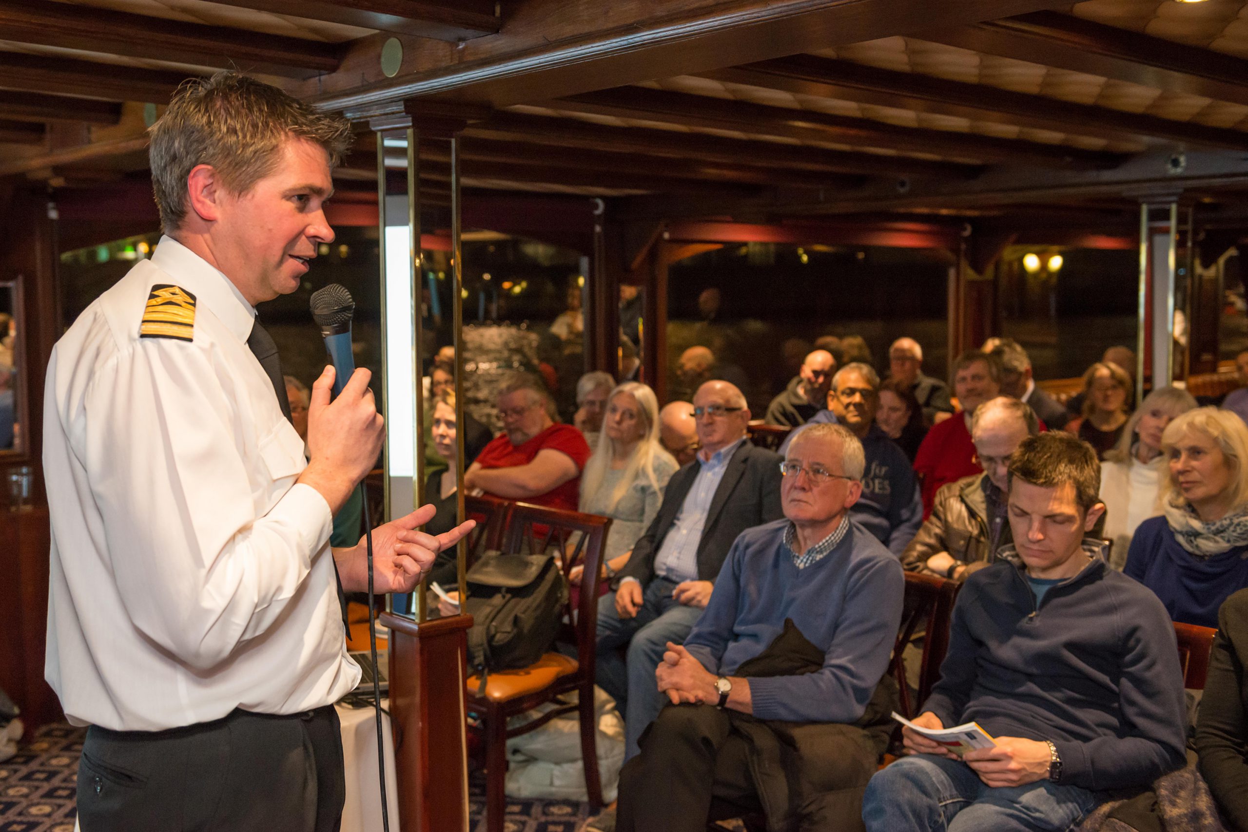 Harbour master speaks to the public