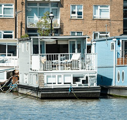 Houseboats come in all shapes and sizes.
